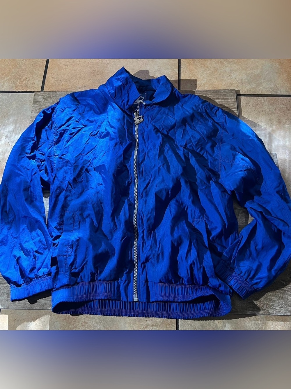Vintage 90STARTER Royal Blue Athletic Nylon Windbreaker Jacket Men’s Size Large